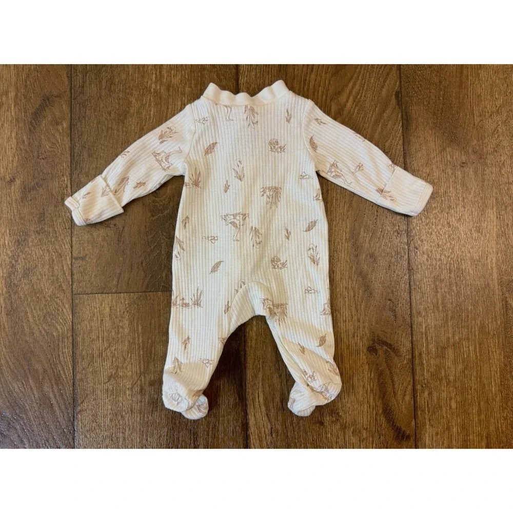 Carters Preemie Baby Boy Girl Sleeper Outfit Romper‎ Doll Neutral Colors Ribbed